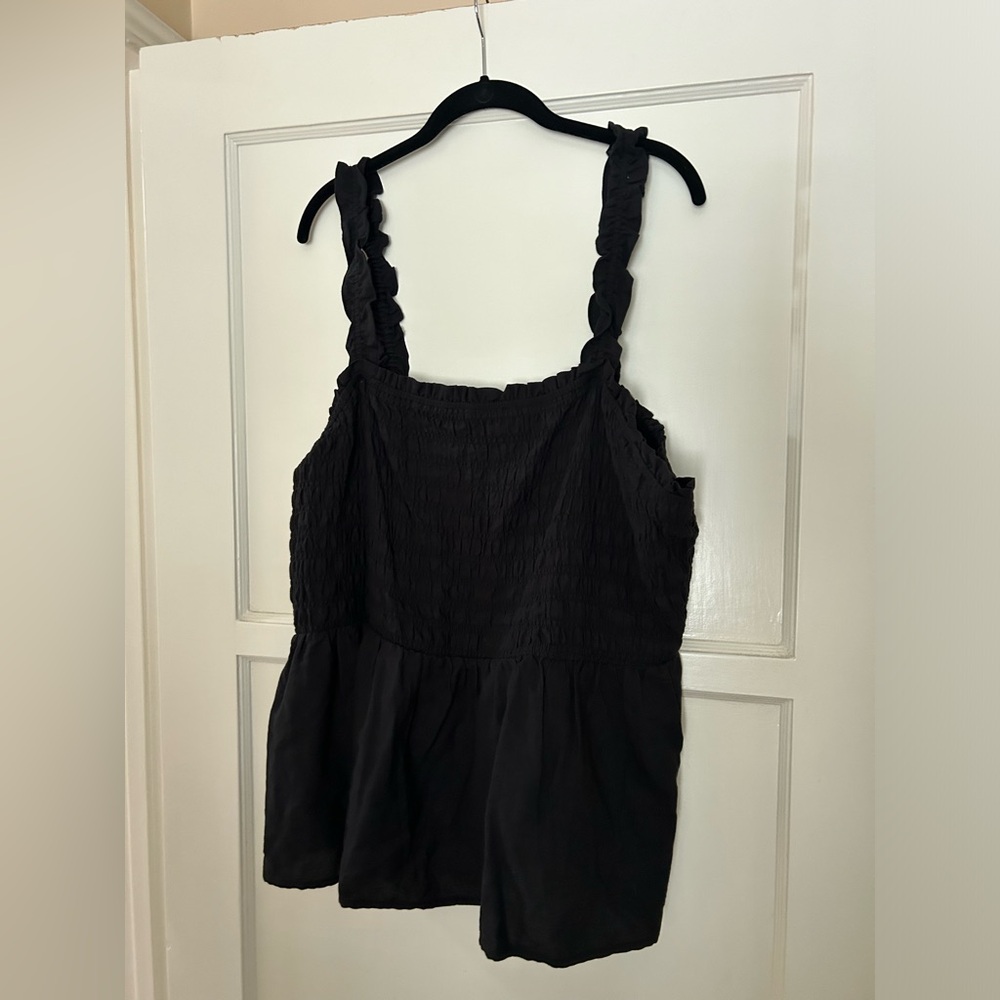 Ava & Viv top, black, 2X